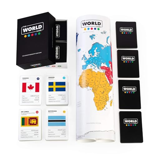The World Game WG-04 Geography Card Game - Educational Games For Kids, Family And Adults - Cool Learning Gift Idea For Teenage Boys & Girls 8-12 With Map thumb #2