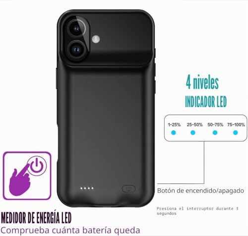 Funda de batería para iPhone 17 carcasa de protección portátil recargable 3