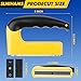 SLNIHAMS Magnets with Handle, 100 Lb Heavy Duty Magnetic Pickup Tool for Metal with Ergonomic Handle, Industrial-Grade for Metal Lifting, Magnet Fishing, Extra Strong Magnetic Tool w/Shields (Yellow)