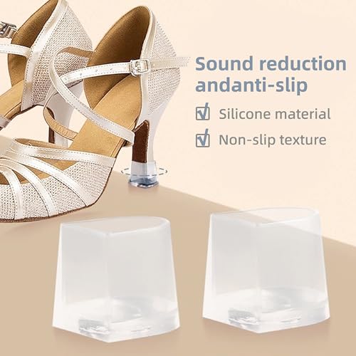Image of Protectors for High HEE, 8 Pairs Heel Repair Caps Covers & 4 Sizesheel Stoppers,Anti-Slip, for Grass Wedding Gravel Wetlands Events (XX XS S M)