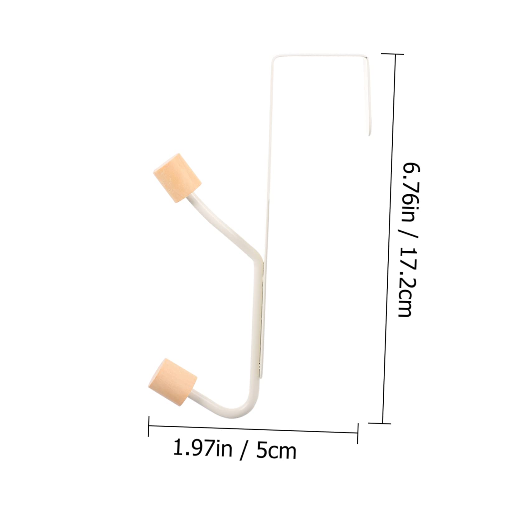 Ciieeo 4pcs Door Double Hooks Over Door Storage Heavy Duty Hooks for Hanging Wall for Hanging Coat Hangers