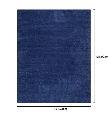 Image of Soft Fluffy Shag Area Rectangular Shape Rugs for Living Room, Shaggy Floor Carpet for Bedroom, Girls Carpets Kids Home Decor Rugs, Cute Luxury Non-Slip [Size 4X4 Round]