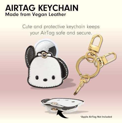 Image of Sonix x Sanrio Character Keychain Case Compatible with Apple AirTag | Protective AirTag Cover Keychain | Pochacco