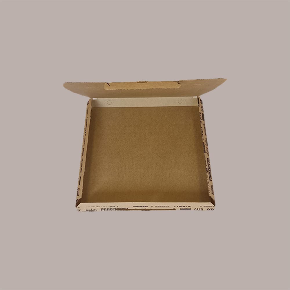 Lucgel Boîtes à pizza à emporter, 33 x 33 x 3 cm, carton Havane naturel, style vintage, lot de 100 pièces