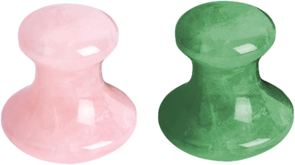 2pcs Crystal Massage Stones Facial Scraping Boards Portable Back and Face Massaging Tools for Nourishing Skin and Relaxation
