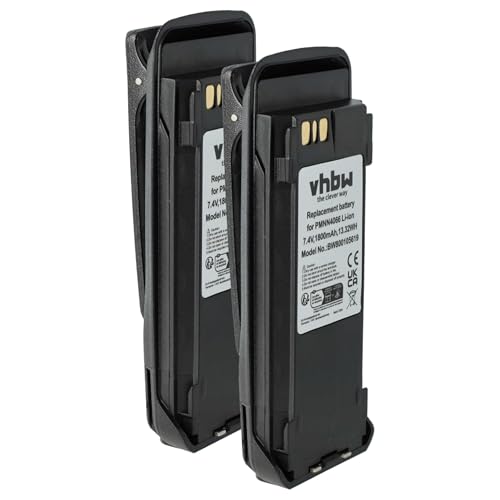 2x batteria sostituisce Motorola PMNN4101A PMNN4102A PMNN4101 per radio 1800mAh 7.4V Li-Ion + clip