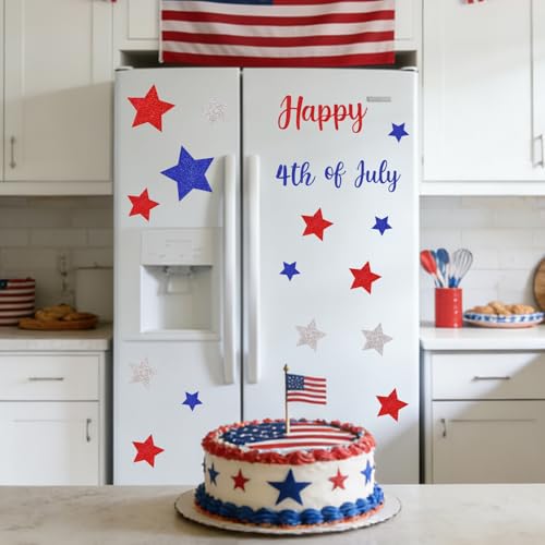 Whaline 27 piezas imanes decorativos patrióticos para refrigerador miniatura 5