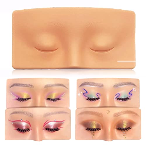 Akemaio Silicon Face Eye Make -up Praxis Board realistisch und wiederverwendbares Make -up -Praxis -Training der Gesichtsbemalung Make -up -Praxisbrett Cover