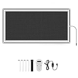 SILVEL Snow Melting Mats Outdoor, 30''×60'' Ice Snow Melting Mats for Winter Entrances, No-Slip Heated Outdoor Mats with Outlet Timer and Reflective Strip, for Stairs, Walkways, Doorway, Sidewalk, 1PC