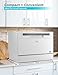 BLACK+DECKER Countertop Dishwasher, Counter Dishwasher with 6 Wash Programs, 6-Place Setting Capacity, Stainless Steel Interior, ENERGY STAR Certified, BCD6SD, White