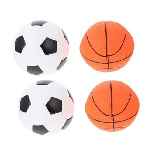 Kisangel 4Pcs Inflatable Basketball and Football Plaything for Outdoor Fun Parent Bonding Present for Sports Enthusiasts