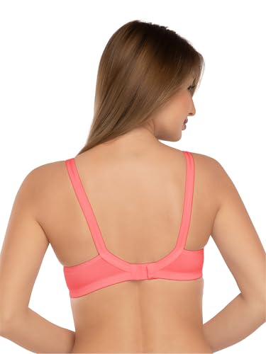 Image of DAISY DEE Women's Cotton Brassiere Non-Padded Wirefree Seamed Full Coverage Comfort-fit Cut and Sew, with Broader Band Regular /Dress /Saree Bra - NSHPU