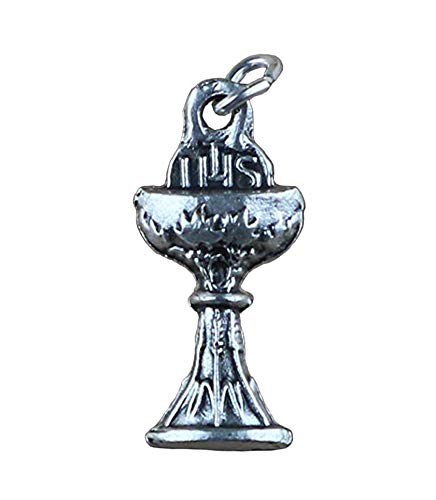 IHS Chalice First Communion Pendant Silver Plated - 10 pieces