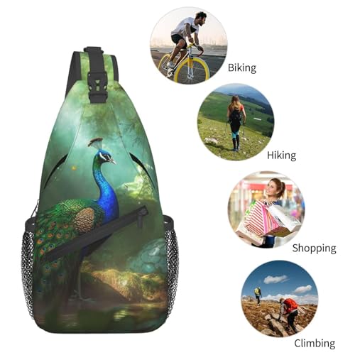 Mochila cruzada tipo sling para senderismo unisex miniatura 6