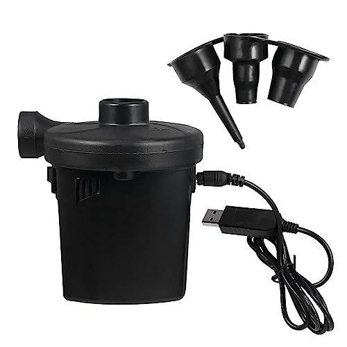 Cabilock Fast Inflate/Deflate Electric Pump Rechargeable Inflatable Pump 3 Nozzles