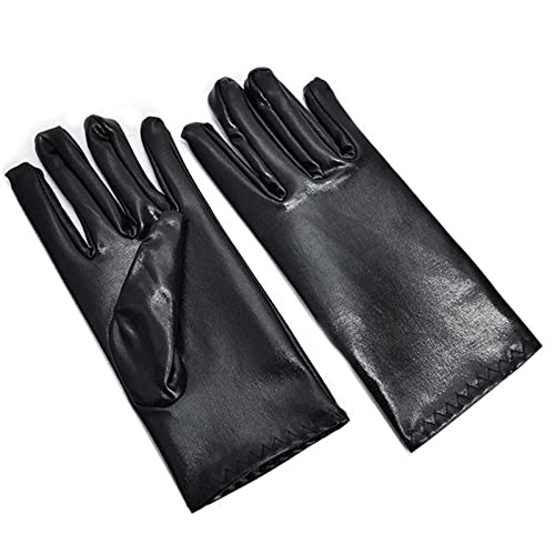 Gants en cuir PU noir pour hommes et femmes UKKO parfaits pour le quotidien et les défilés de mode