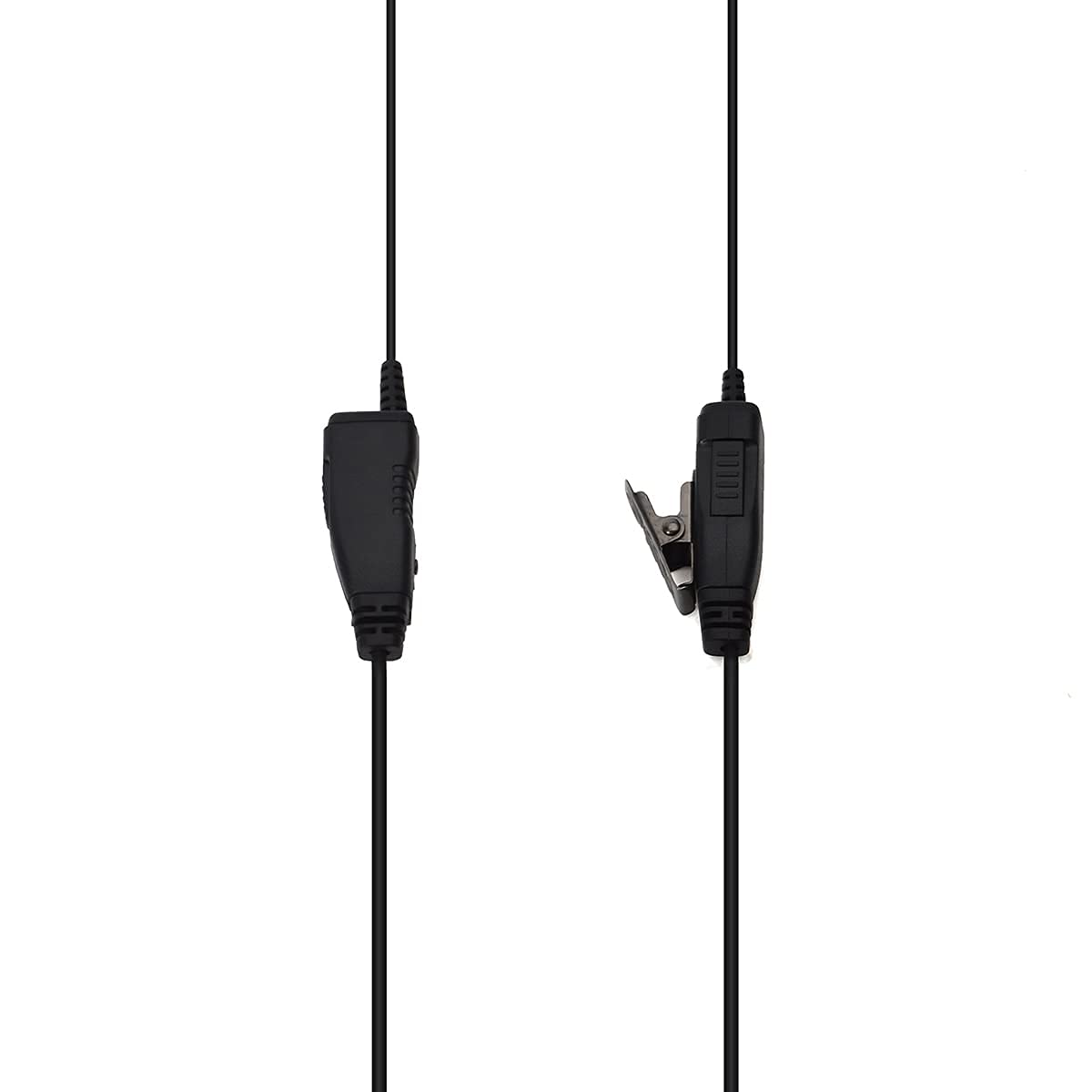 UAYESOK Pinganillo Walkie Talkie, Auriculares 2 Pines Transparente Tubo Acústico con Micrófono PTT para Emisora Radio Baofeng UV-5R 888S GT-3 UV-82 Kenwood TK-3107 TK-3301 RETEVIS WOUXUN (2 Piezas)