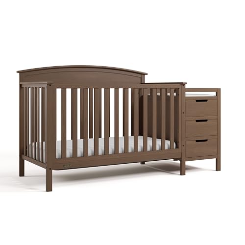 Graco Benton 4-in-1 Convertible Crib & Changer (Hazelnut)