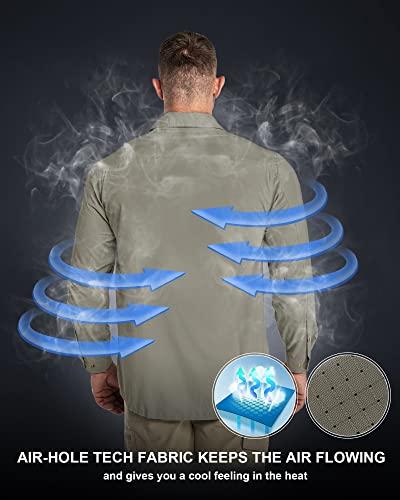 Men's Long Sleeve Sun Protection Shirt for Travel and Outdoor Activities