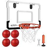Over The Door Basketball Hoop Indoor - Mini Basketball Hoop for Kids and Adults Basketball Backboard