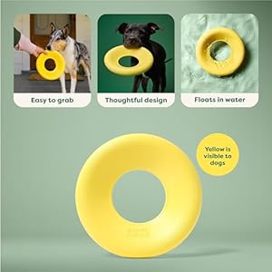 Earth-Rated-Flying-Disc-Dog-Toy-Interactive-Flying-Saucer-Toy-for-Adult-and-Puppy-Dogs-Floats-in-Water-Large-Yellow - Cucciolini Doodles   Earth-Rated-Flying-Disc-Dog-Toy-Interactive-Flying-Saucer-Toy-for-Adult-and-Puppy-Dogs-Floats-in-Water-Large-Yellow
