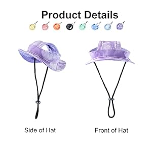 Dog Bucket Hats, Dog Round Cap with Ear Hole, Adjustable Outdoor Travel Sun Protection Sport Hat for Cat Small Medium Dogs Yellow S