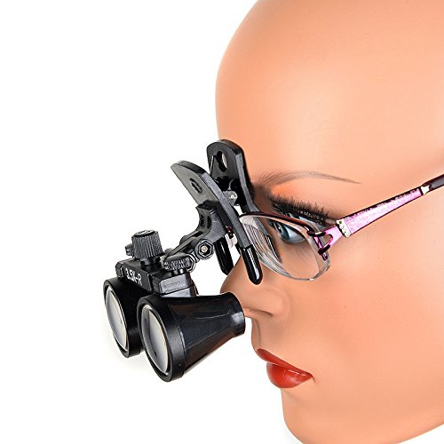 Loupes binoculaires chirurgicales à distance de travail 3,5X (280-380 mm) pour lunettes ordinaires