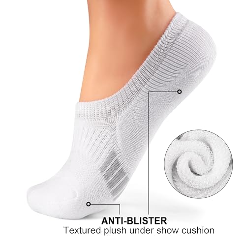 Image of Gonii Womens No Show Socks Athletic Ankle Socks Cushioned Running Low Cut | Breathable fabric, Reinforced toe heel, Thick sole pad, Anti-slip heel grip, Sweat-wicking, Anti-shrink, Sport & casual wear