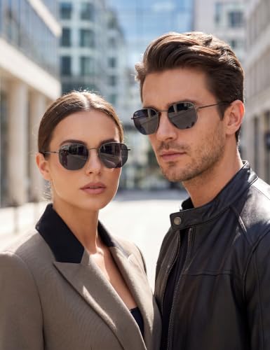 Image of Fastrack Tees Hexagonal Sunglasses for unisex