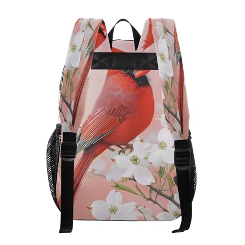 White Cherry Blossom Red Bird Clear Backpack Heavy Duty See Through Transparent PVC BookBag for Kids Boy Girl School Work3