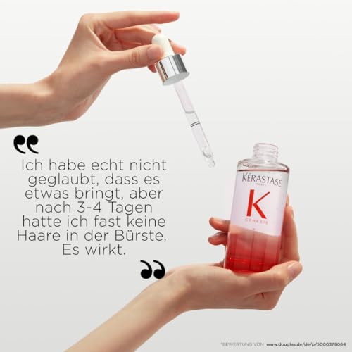 9. Bild von Kérastase Stärkende Haarkur für feines und brüchiges Haar, Gegen Haarausfall und Haarbruch, Sérum Anti-Chute Fortifiant, Genesis, 90 ml