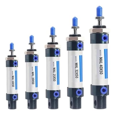 APIUHIFE Air Pneumatic Cylinders Double Compressed Bore 32mm Stroke 25/50/75/100/125/150/175/200/250/300/350/400/450/500 Single Lever Air Cylinder 1Pcs(75mm Stroke) Cover