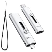 PHIXERO (1000MB/s) 2-in-1 USB-Stick, USB C + USB A 3.2 Gen2 Speicherstick USB C Externe SSD 256GB, Extreme schneller USB-Stick für Android-Telefon, iPhone 17, Laptop, Tablet, Mac