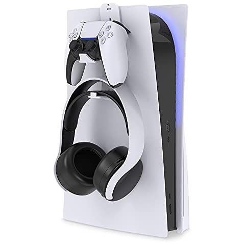 FYOUNG Hanger Holder for PS5/PS5 Slim/ PS5 Pro, for PS5 Controller and Headphone Stand for Xbox Series X, for Xbox one, for PS5 Slim/PS5 Pro,for PS4/Switch, Steam & More, Stay Organized No Screws Cover