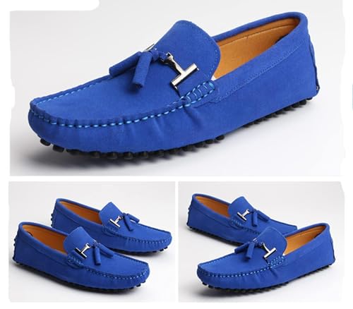 Mens Casual Suede Leather Tassels Driving Penny Loafers Boat Shoes2