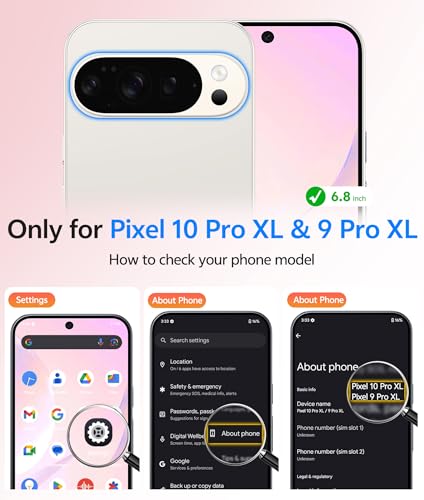 Image of FNTCASE for Google Pixel 10 Pro XL Case: for Pixel 9 Pro XL Case [Fit for Magsafe] Translucent Matte [with Screen Protector] Military Grade Shockproof Protective Magnetic Phone Cover (6.8inch - Pink)