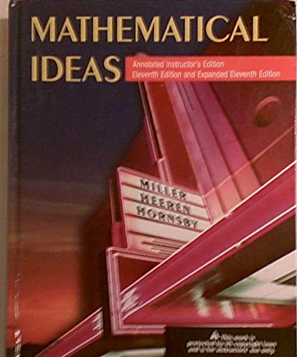 Mathematical Ideas - Annotated Instructor Edtion 0321361474 Book Cover