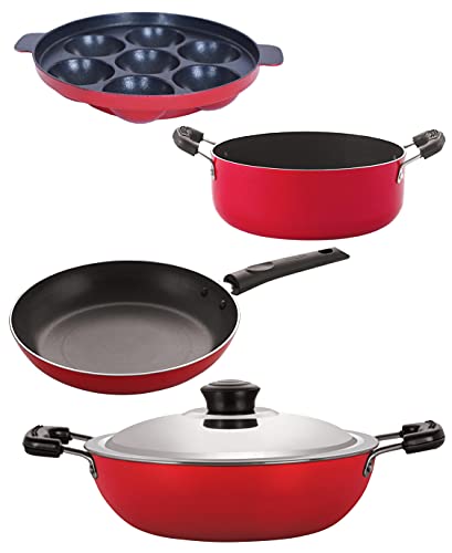 Nirlon Kitchen Accessories for Cooking pots and pan Combo Set of 4 Pieces (DKD(J)_TP22_AP7_CS24)
