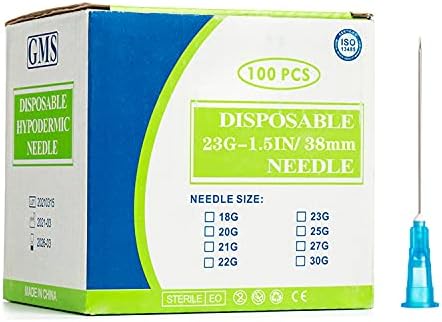 100 Pcs 23G-1.5IN/ 38mm Stainless steel Dispensing Accessories, Individually Sealed