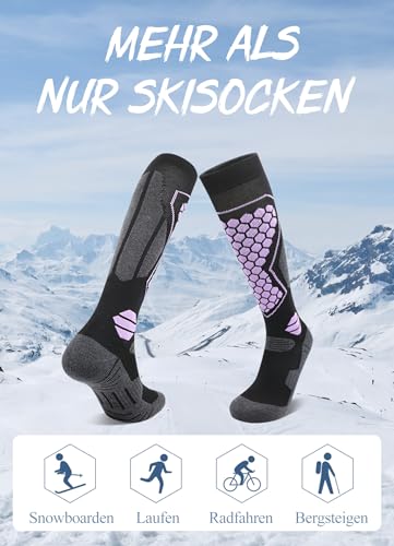 EWIGELIEBE Wollsocken Skisocken für Damen Herren 2 Paar – Bild 5