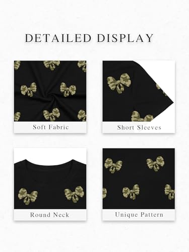 Camo Shirts for Women Camo Bow Print Short Sleeve Tee Camouflage Old Shirt Camo Coquette Tshirt4