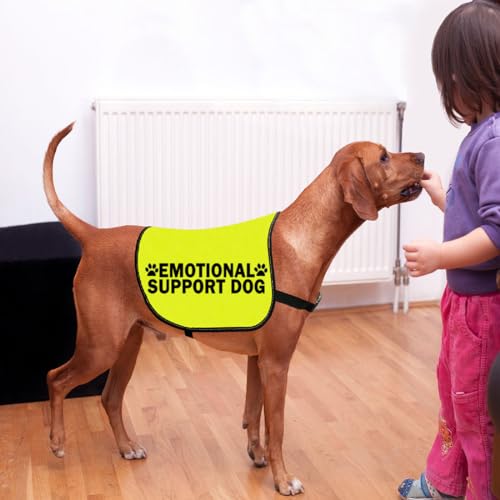 Hundeweste mit emotionaler Unterstützung, ESA-Service, Hunde, Spazierengehen, Slogan, Warnweste (Emotional Large)