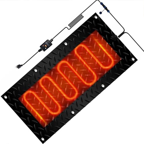 iumLeap Heated Walkway Snow Melting Mats 12/15.7/20/23.6in Width Outdoor Slip Proof Ice Heated Rubber Mat Non-Slip Electric Heated Foot Mats Rubber Heated Mats for Narrow W(1Pcs-40x80cm/(15.7x32in))