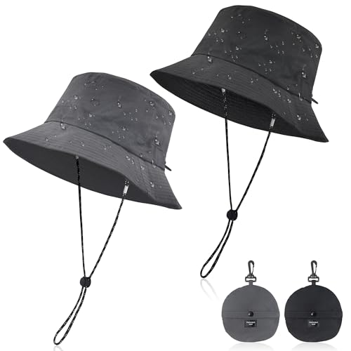 beifon Sonnenhut Damen UV-Schutz, Regenhut Damen Wasserdicht Schnelltrocknend, Fischerhut Herren Damen Faltbar Tragbar Anglerhut, Bucket Hat Sommerhut