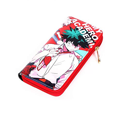 Mxdfafa Boku no Hero Academia Anime Zipper Wallet Long Clutch Purse Coin Pocket