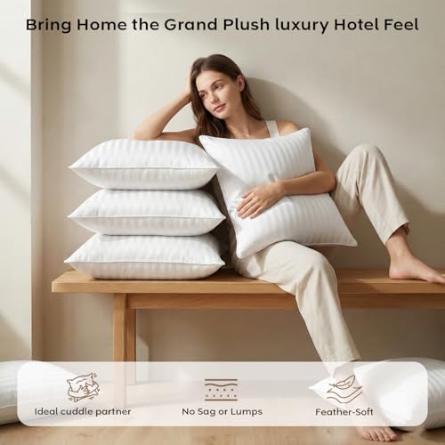 Image of AYKA Microfiber Cushion Filler Set of 3 (16 x 16 Inch) | Soft & Fluffy Sofa Cushions Inserts | Premium Polyester Fiber Throw Pillows for Sofa, Couch, Bed & Living Room Decor | White