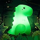 SANKEDOU LED Dinosaur Night Light for Kids, Touch Sensor Silicone 7 Colors Room Decor for Boys Girls, Rechargeable Nursery Baby Nightlight Dinosaurs Lamp, Cute Bedside Lamp Funny Gifts