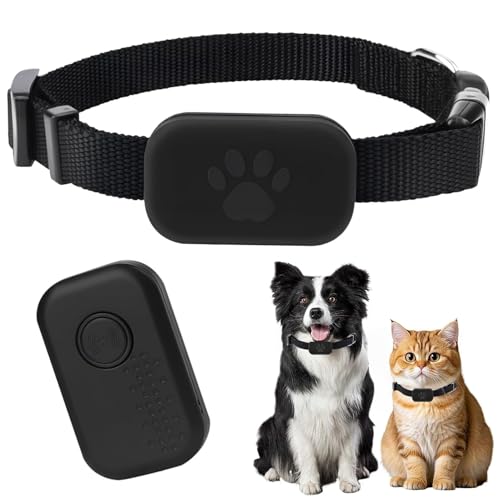 GPS Tracker Katze, Mini GPS Tracker für Hund, Verstellbarer Halsband, Kompatibel mit iOS und Android, Bluetooth Haustier Locator Wasserdicht (A)