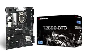 Biostar TZ590-BTC (Intel 10Th And 11Th Gen) ATX LGA 1200 Intel Z590 9 GPU DDR4 Support GPU Mining Motherboard.