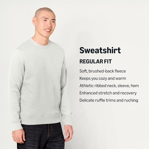Image of Amazon Essentials Men's Crewneck Fleece Sweatshirt with Ribbing (Available in Big & Tall)
